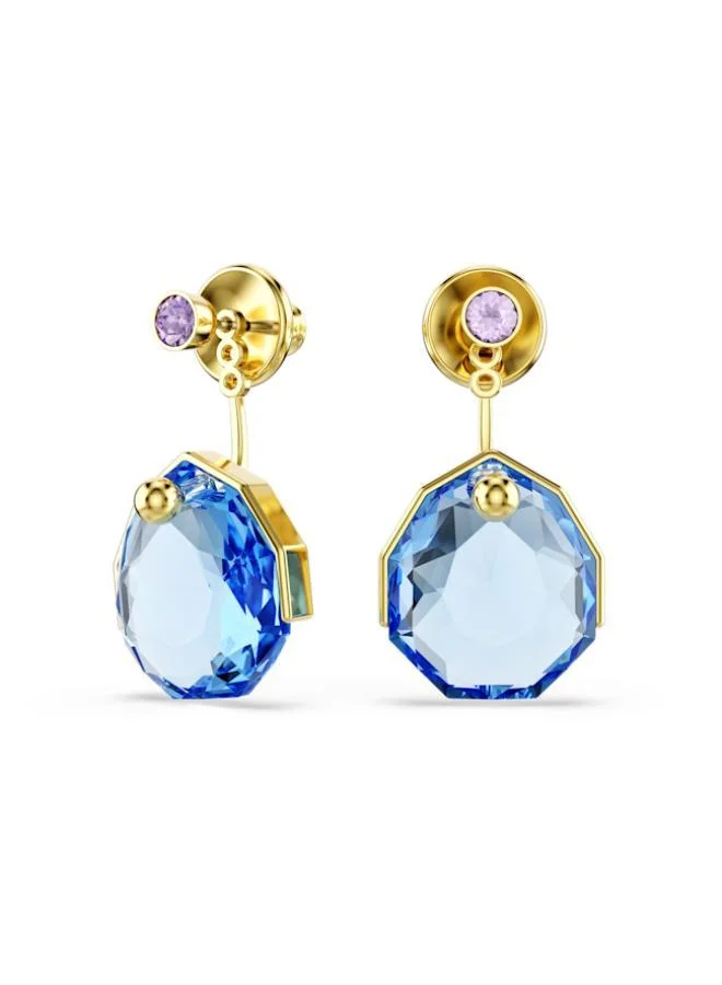 سواروفسكي أقراط جيما مطلية بالذهب